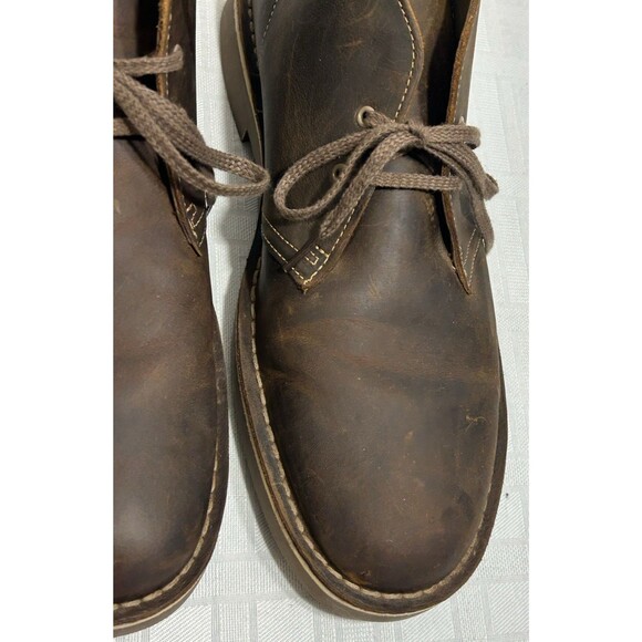 Clarks Collection Mens Size 12 M Brown Leather Classic Desert Chukka Boots shoe main image 6